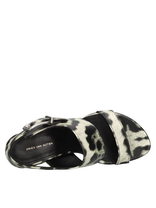 Sandali in pelle DRIES VAN NOTEN | WS27/201/H80 QU505BEIGE-NERO